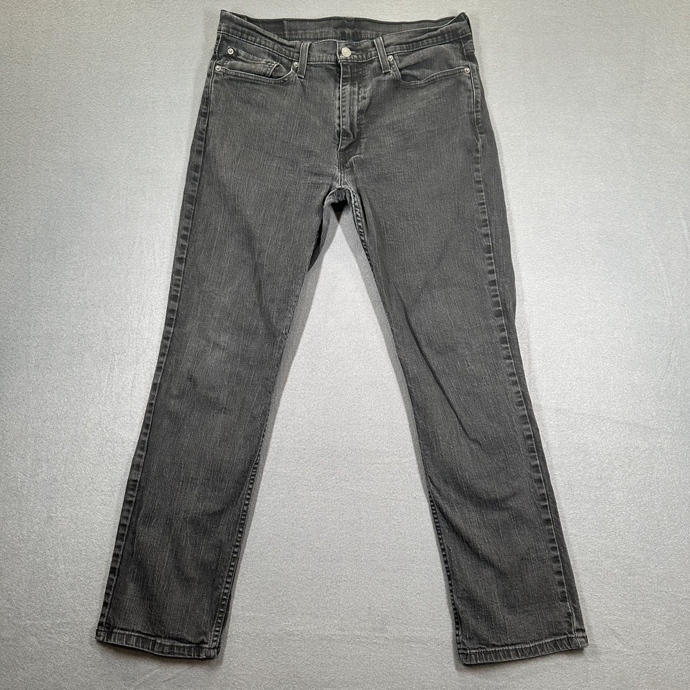 Vintage Levi's 514 Jeans Mens 36x32 Gray‎ Stretch Denim Mid Rise Straight Leg